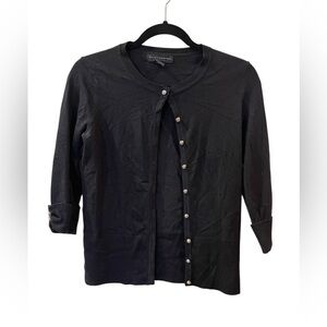 Grace Elements Women’s Black Button Up Cardigan Sweater Size: Small Petite